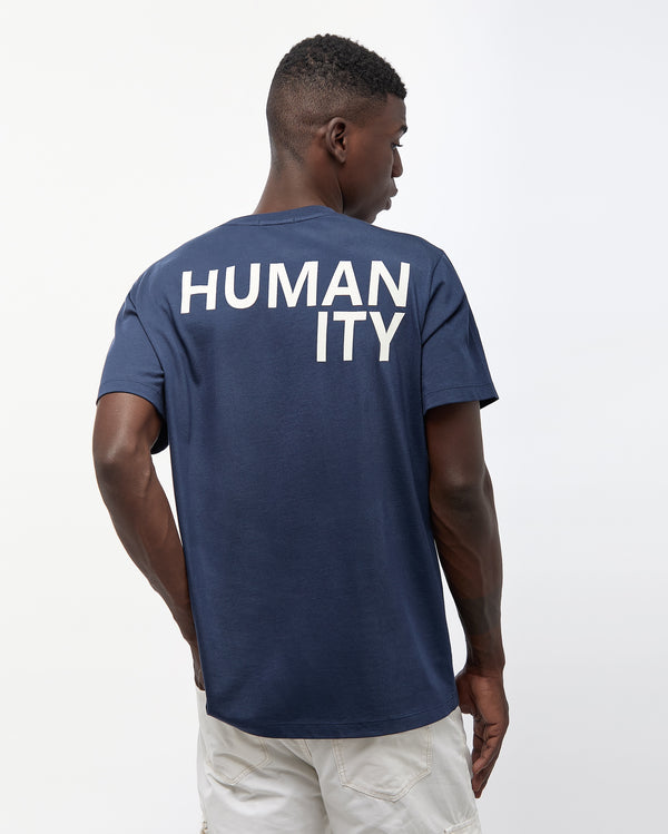 Men's Blue Printed T-shirt