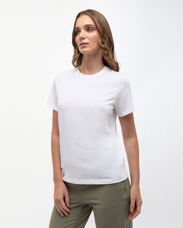 Women's White Basic T-shirt